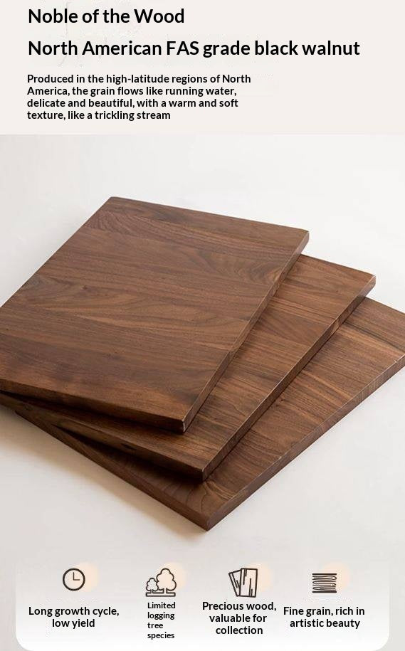 Black Walnut, Oak, Sandalwood Solid Wood Rectangular Dining Table