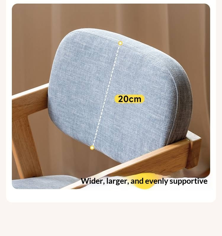 Solid Rubberwood Nordic Style Kids Chair with Adjustable Armrest
