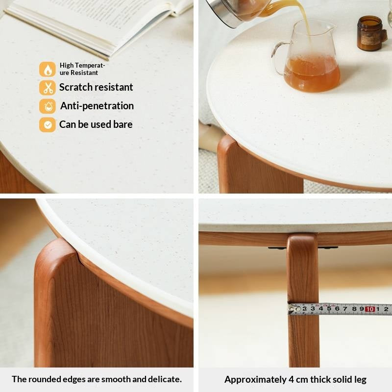 Cherry Solid Wood Slab Coffee Table