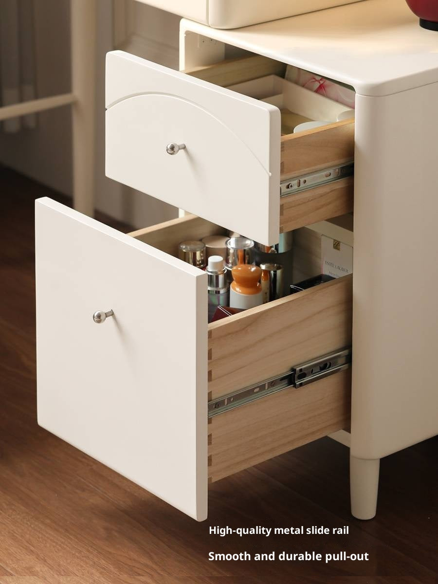 Solid Rubberwood Telescopic Multifunctional Dressing Table