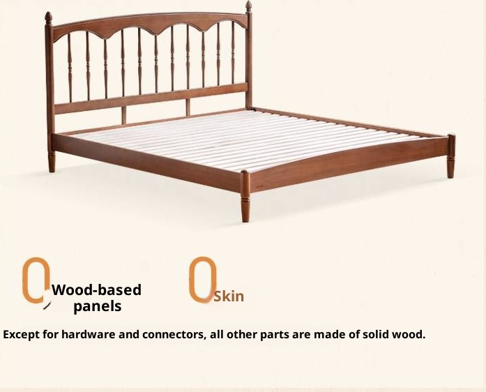 Poplar Solid Wood Windsor Bed, Retro Vintage Style
