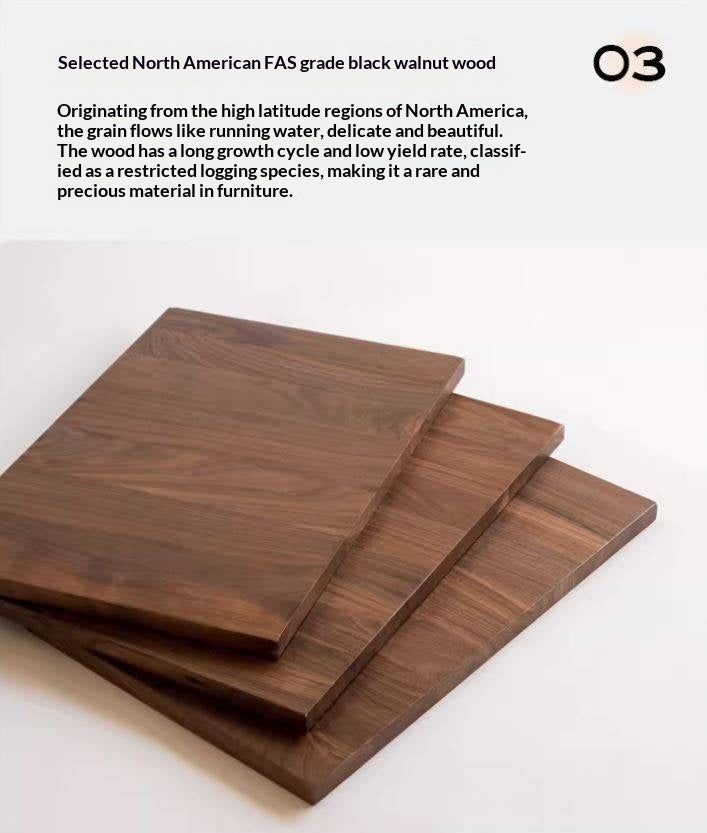 Black Walnut, Solid Sandalwood TV Cabinet Modern Simple.