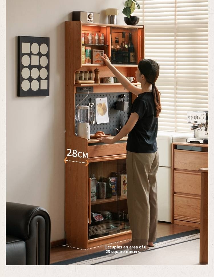 Cherry Solid Wood Ultra-thin Sideboard