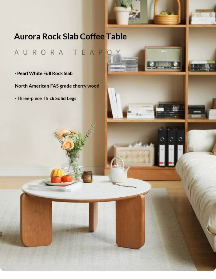 Cherry Solid Wood Slab Coffee Table