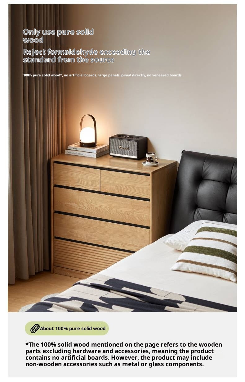 Ash Solid Wood Modern Minimalist Chest Of Drawers