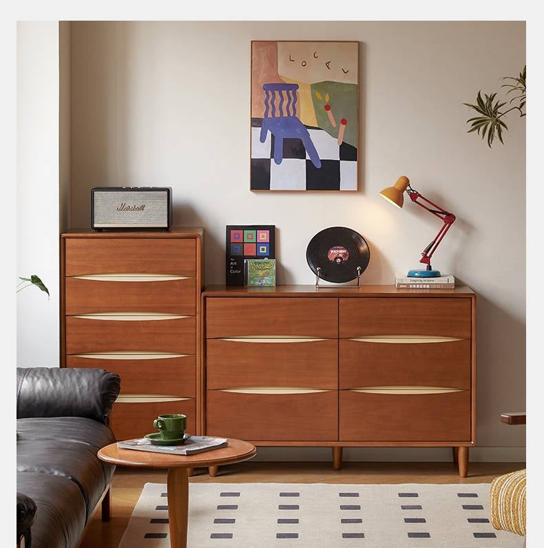 Poplar Solid Wood Vintage Style Side Cabinet.