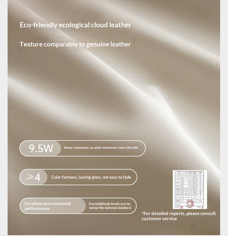 Cherry Solid Wood Bed with Top Layer Cowhide Soft Headboard Retro Style