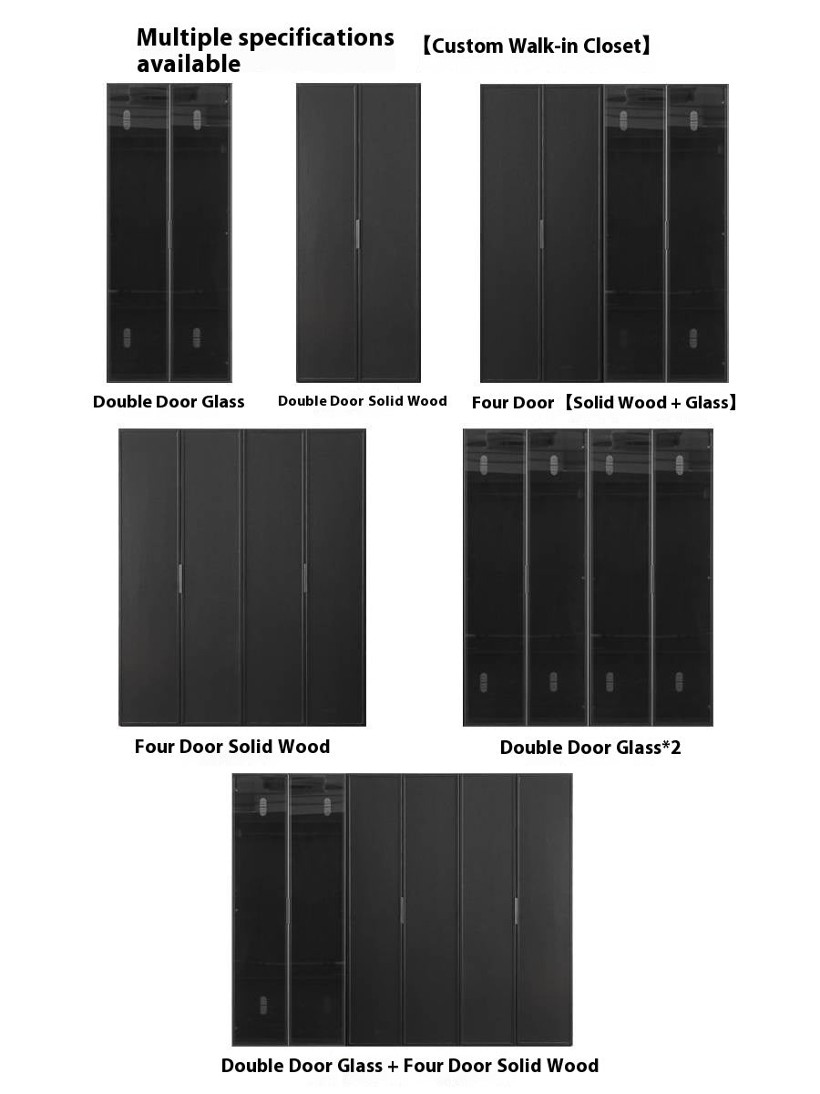 Pine Solid Wood Modern Wardrobe with Light