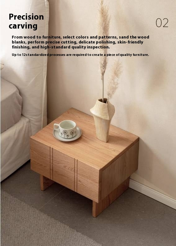 Oak, Black Walnut Solid Wood Wabi Sabi Nightstand