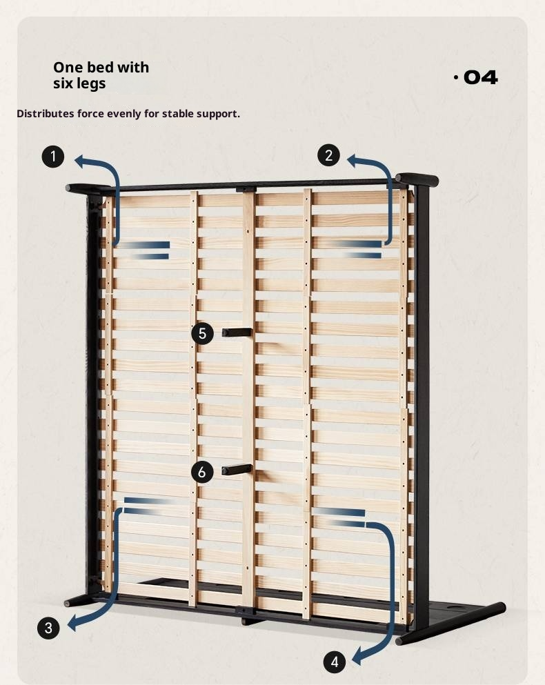 Ash Solid Wood Bed Vintage Style