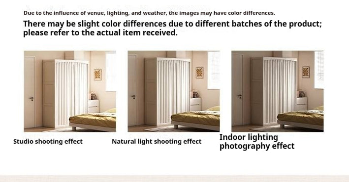 Solid RubberWood Wardrobe with curtains Design