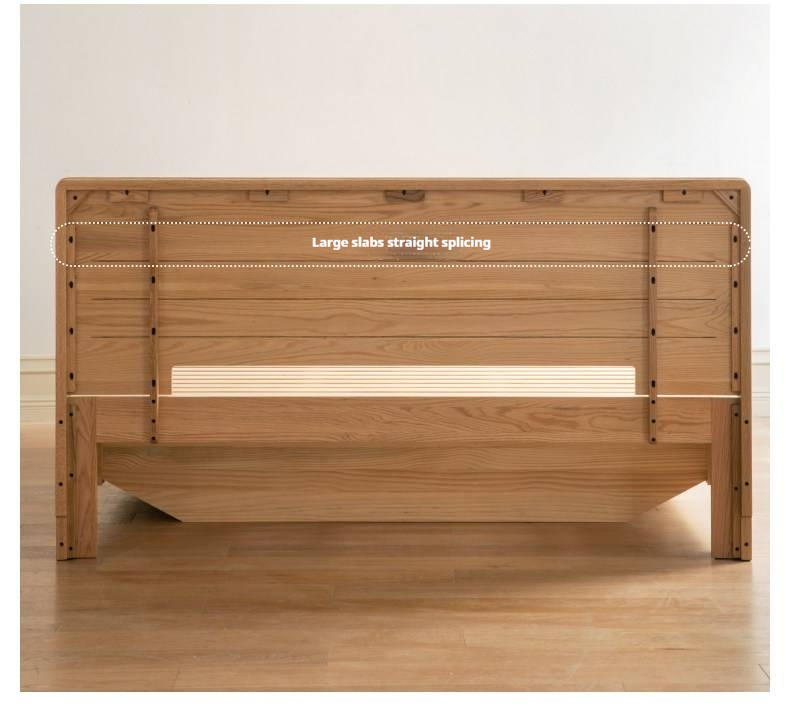 Oak Solid Wood Box Bed — Modern Minimalist Bed