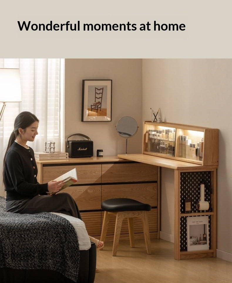 Ash Solid Wood Modern Minimalist Vanity Table