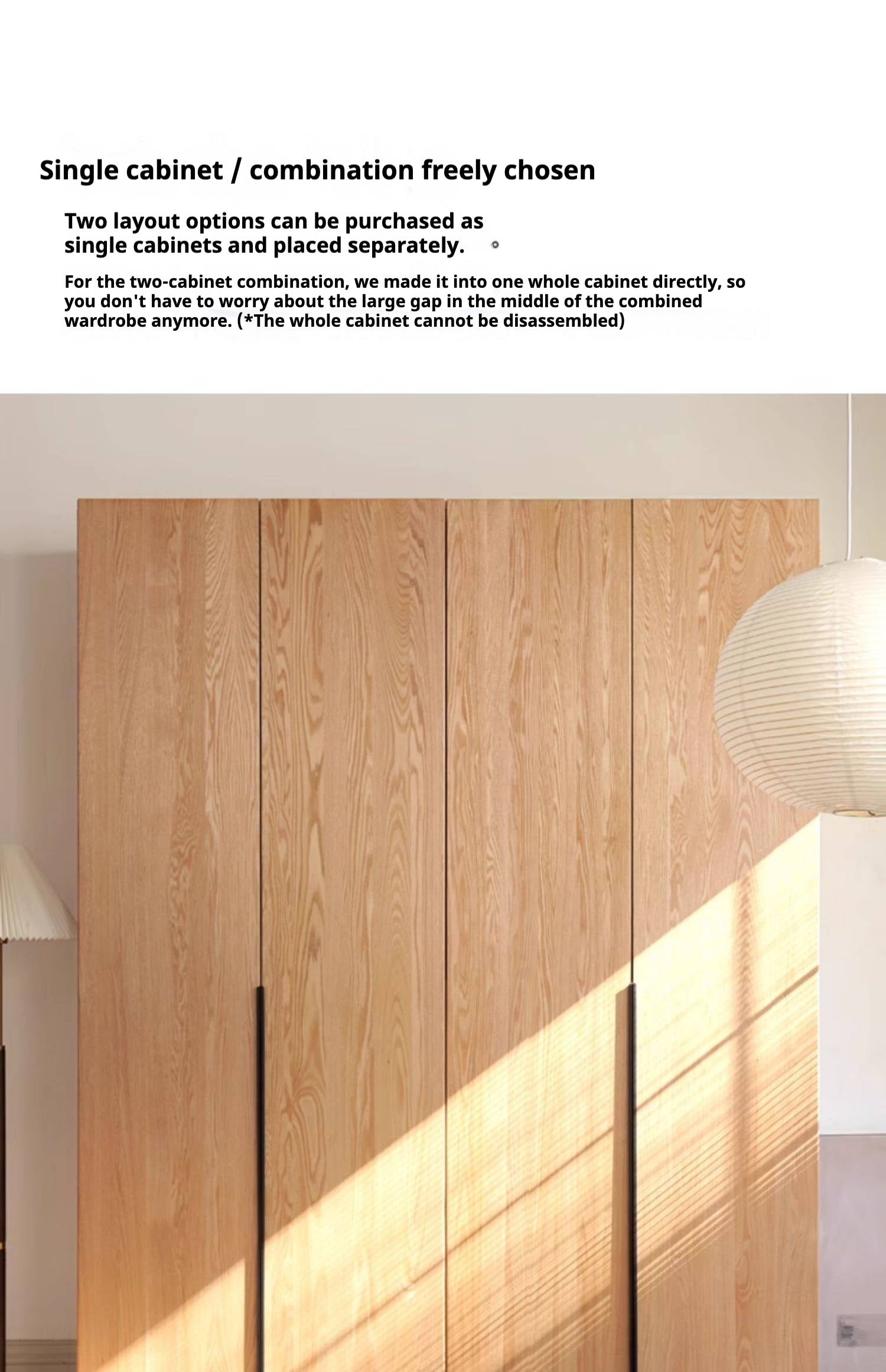 Oak Solid Wood Wardrobe.