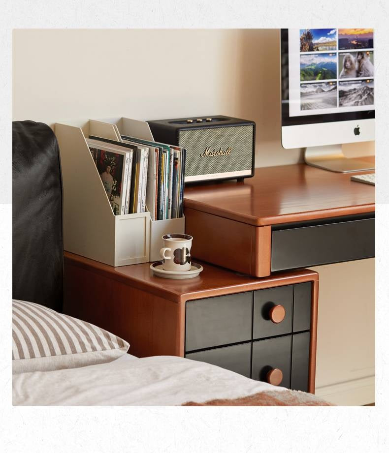 Poplar Solid Wood Desk Extendable Office Desk