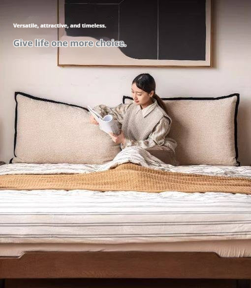 Vintage Style Bed Headboard Pillow with High Backrest Support