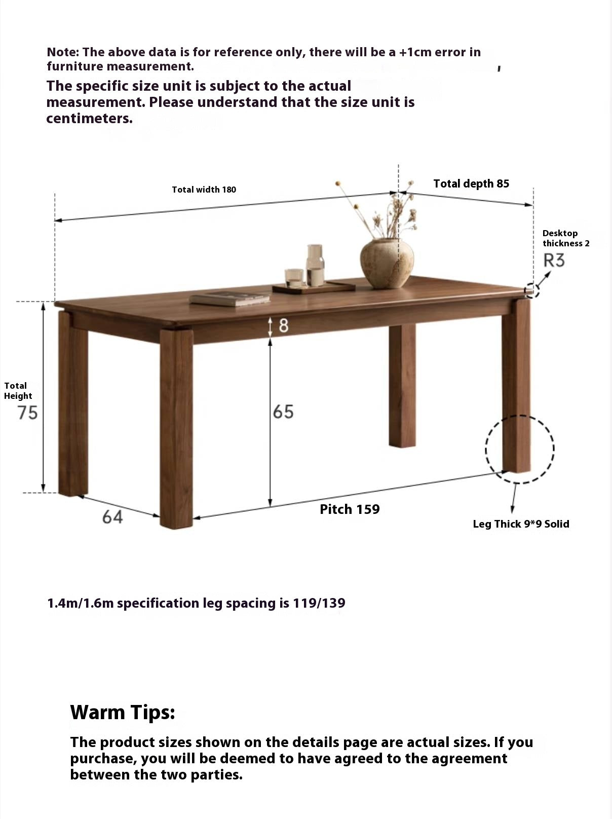Black Walnut, Oak, Ash Solid Wood Large Board Dining Table