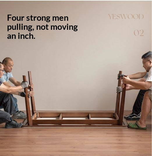 Beech Solid Wood Rock Board Dining Table