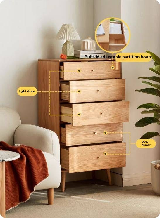 Oak Chest of Drawers Storage Cabinet.