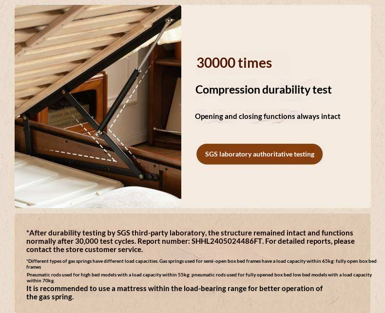 Poplar Solid Wood French Country Arched Panel Bed with Storage Base Box Bed