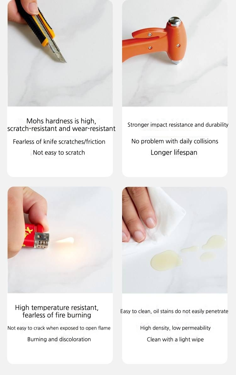 Ash Solid Wood Rock Plate Brown Dining Table