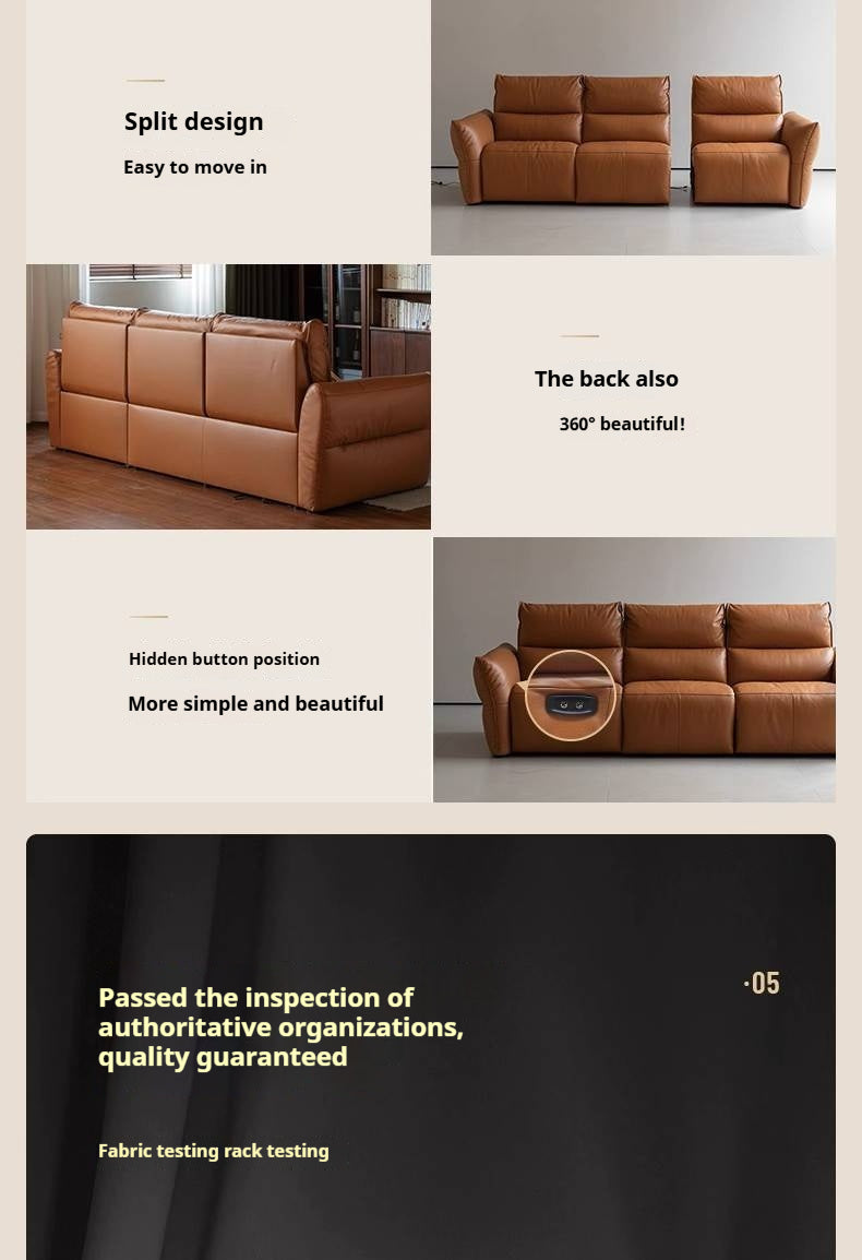Leather Electric Luxury High Backrest Sofa,,,