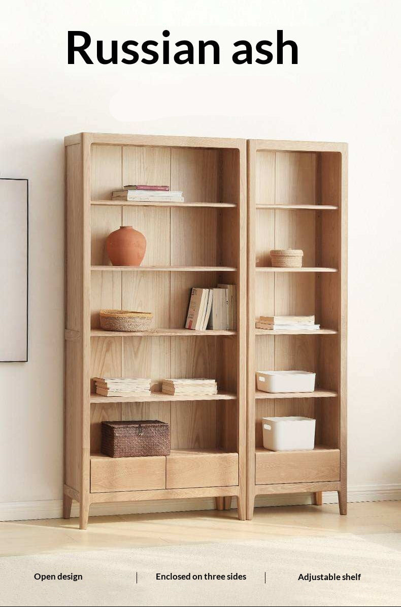 Ash Solid Wood Combination Bookcase Bookshelf