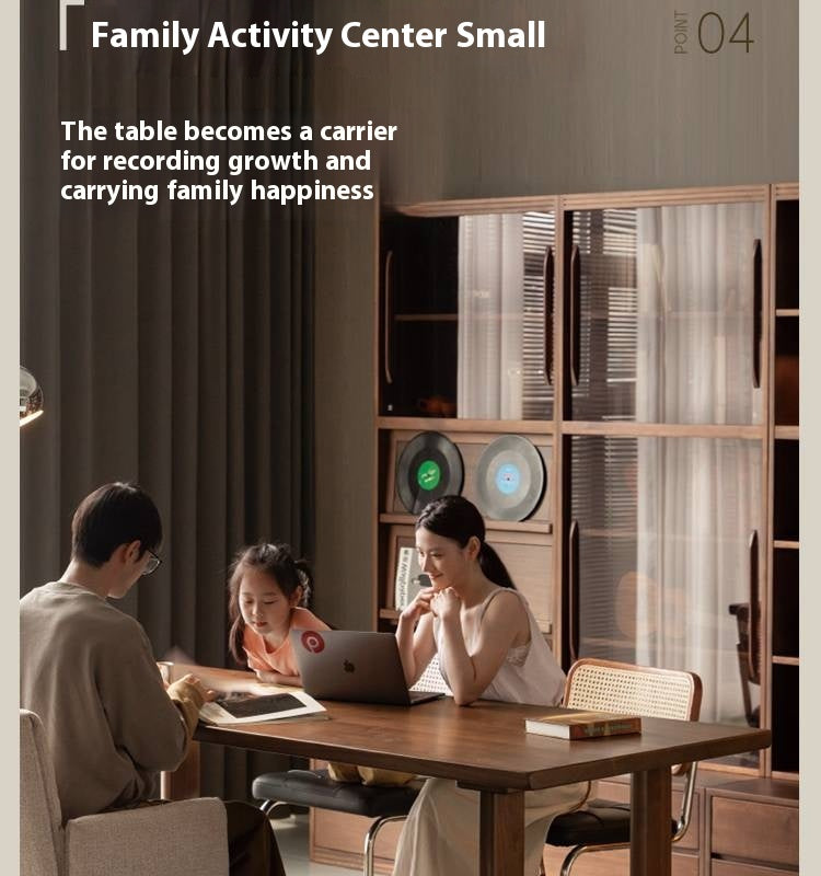 Black Walnut, Sandalwood Solid Wood Wabi Sabi Style Large Board Dining Table