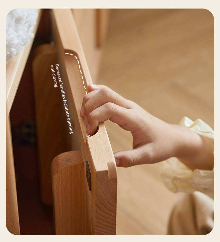 Oak Solid Wood Multi-Layer Children's Bookcase