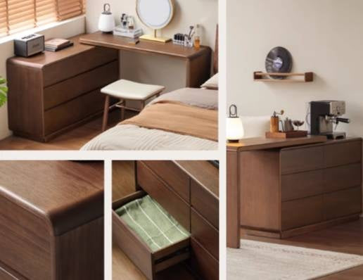 Sandalwood Solid Wood Modern Chest of Drawers