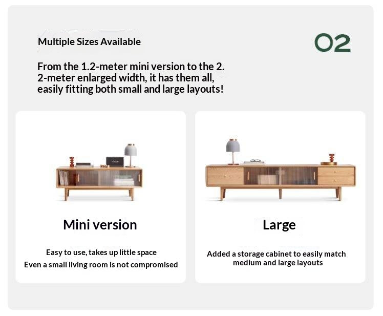Oak, Beech Solid Wood, Solid RubberWood TV Stand