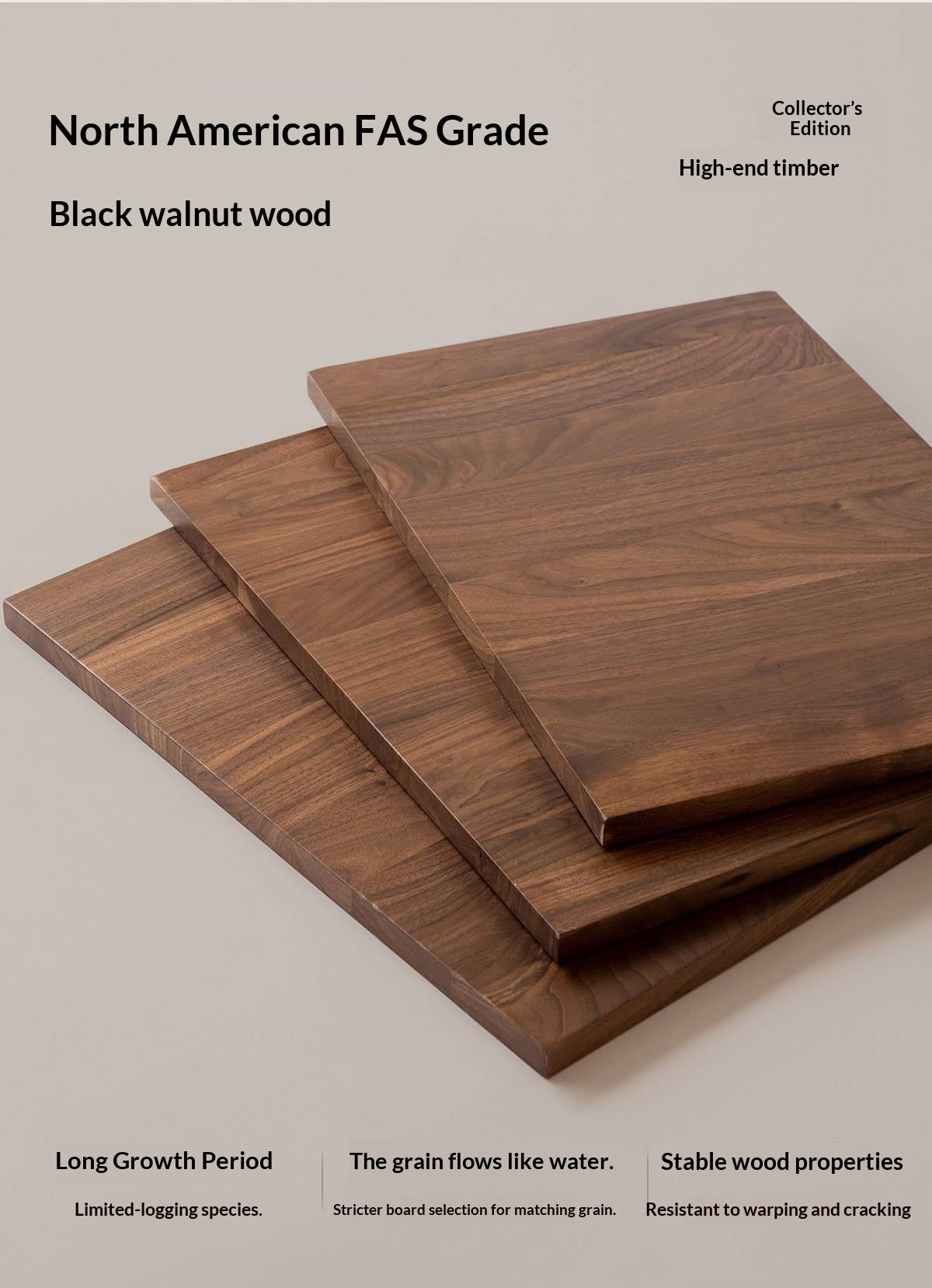 Black Walnut, Sandalwood, Oak, Ash Rolling Side Table with Stone Top and Open Storage Shelves