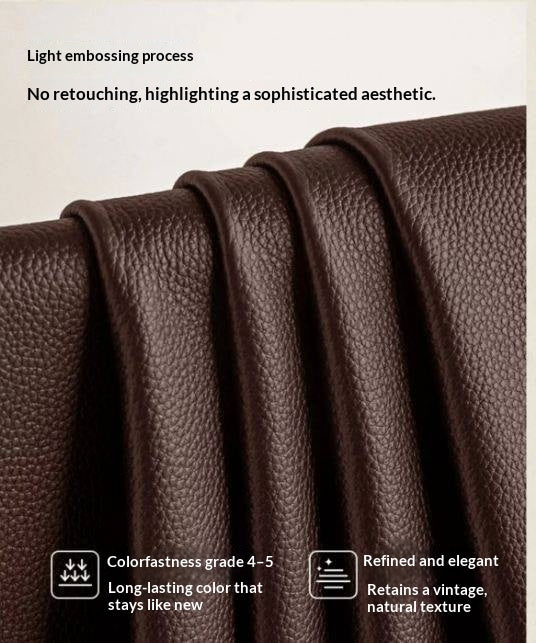 Genuine Leather American Retro High-Back Sofa with Checkerboard Black Bear Pattern