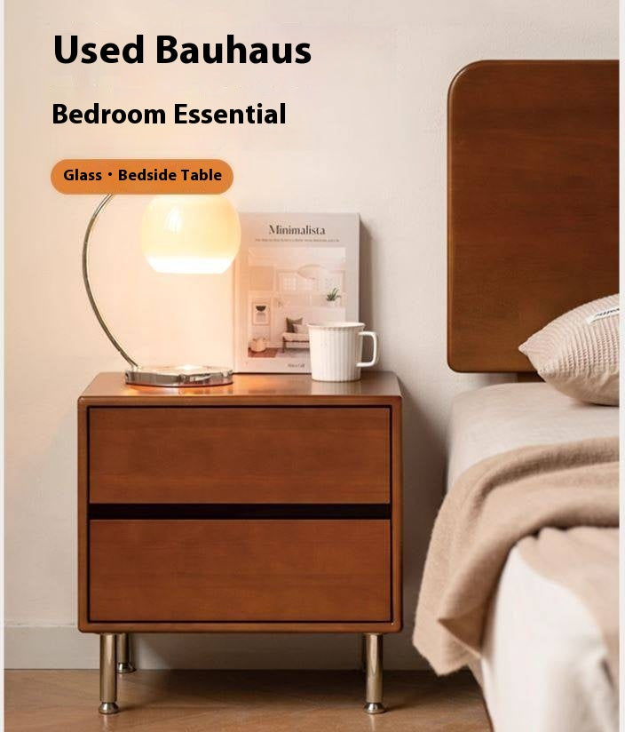 Poplar Solid Wood American Retro Nightstands