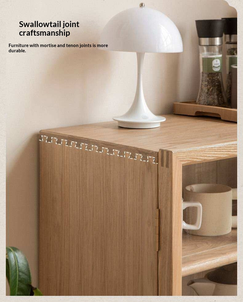 Ash Solid Wood Storage Sideboard