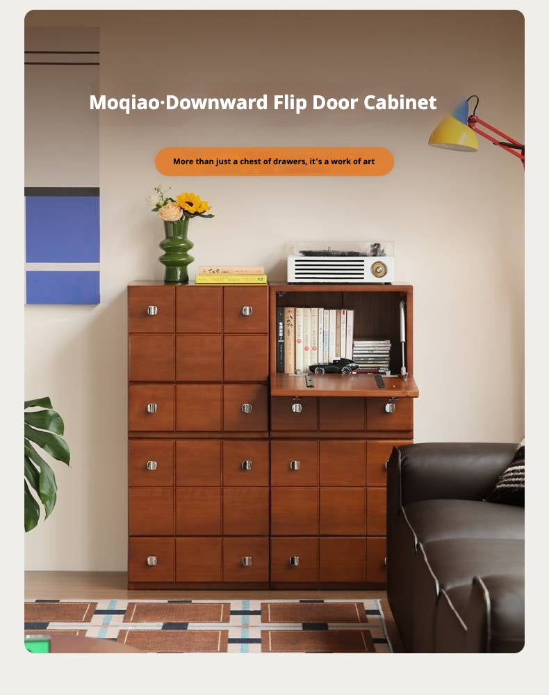 Poplar , Rubber Solid Wood Retro Style Side Cabinets.
