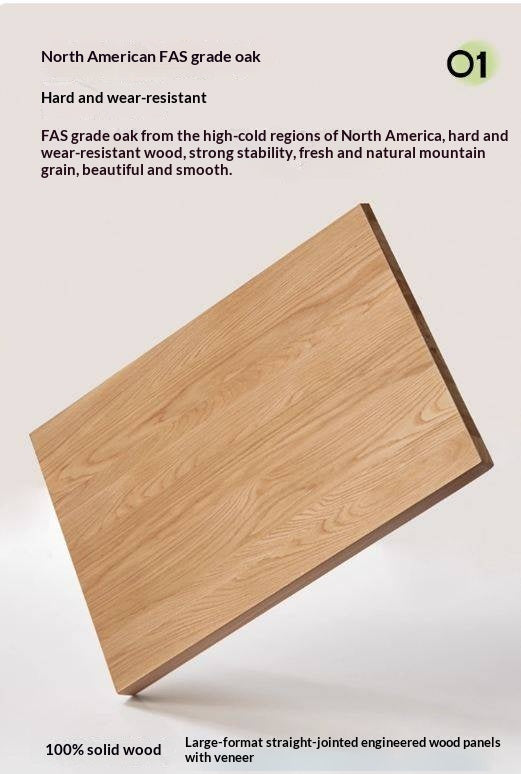 Oak, Ash Solid Wood USB Office Desk