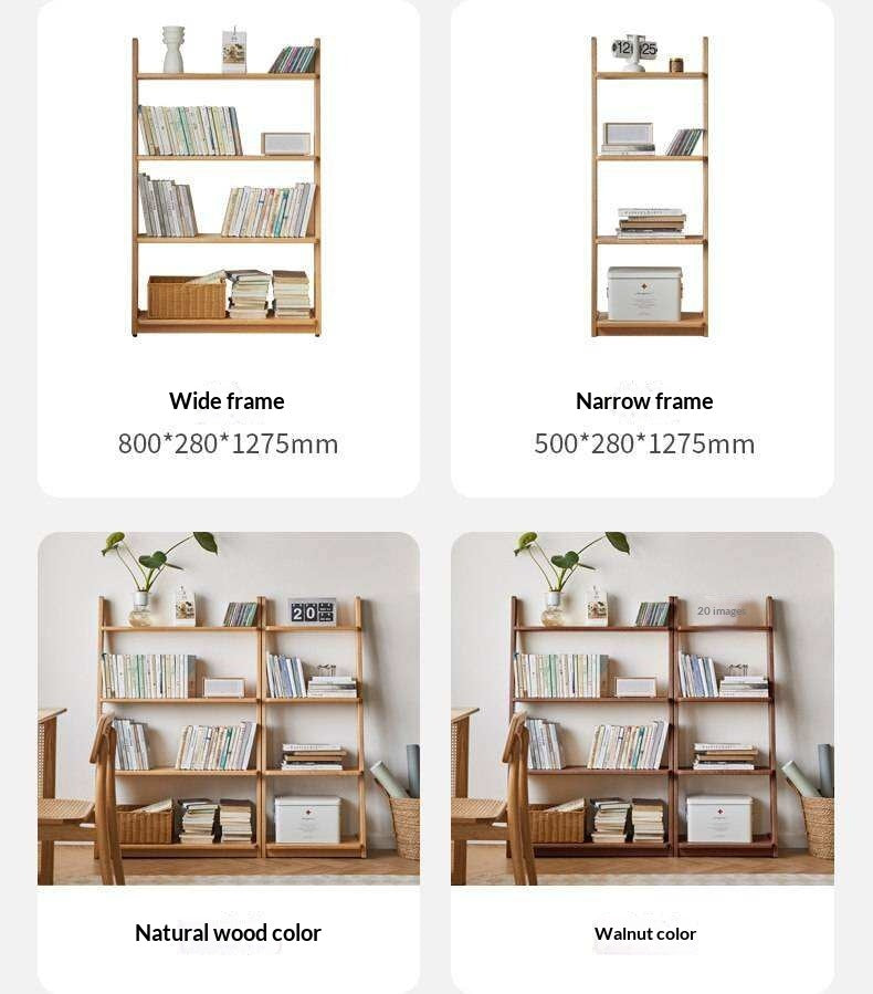 Oak, Beech Solid Wood Bookshelf Racks