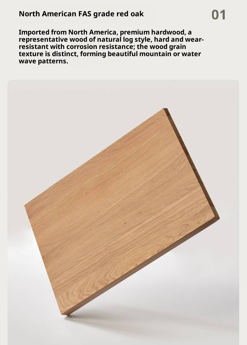 Oak Solid Wood Soft High Backrest Bed Modern Minimalist