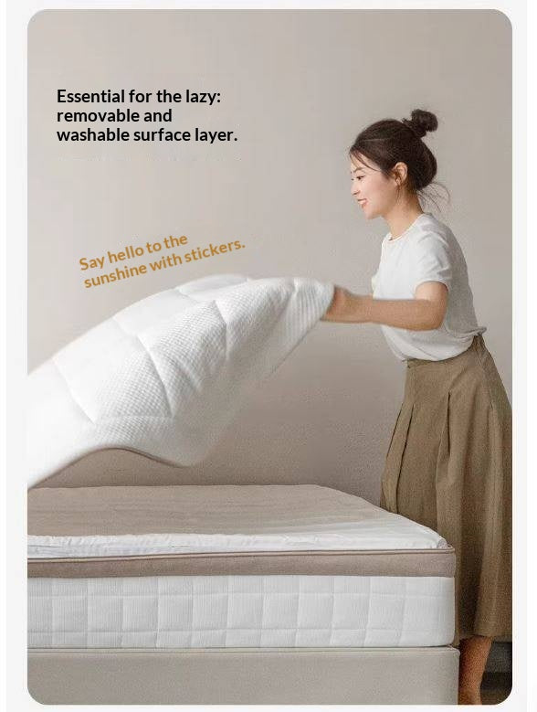 Zero-Glue Adjustable Spring Latex Mattress — Thick and Anti-Mite Support
