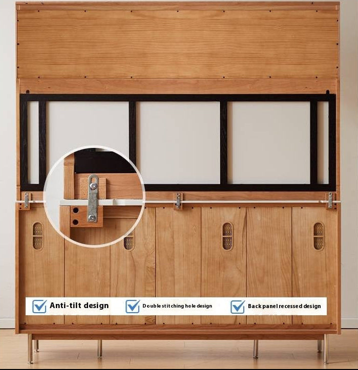 Cherry Solid Wood Medieval Style Retro Sideboard