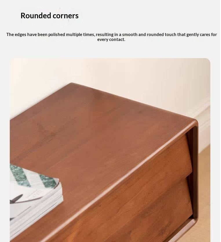 Tulipwood Solid Wood Light French TV Cabinet Sliding Door.