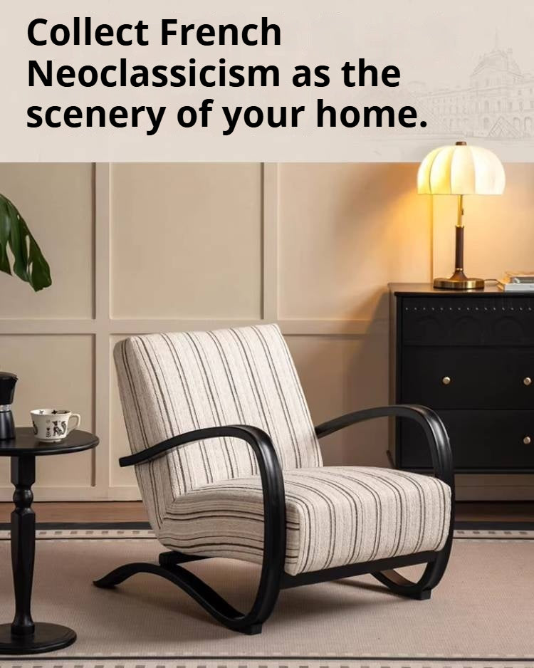 Ash Solid Wood Mid-Century Modern Rocking Accent Chair with Bentwood Frame