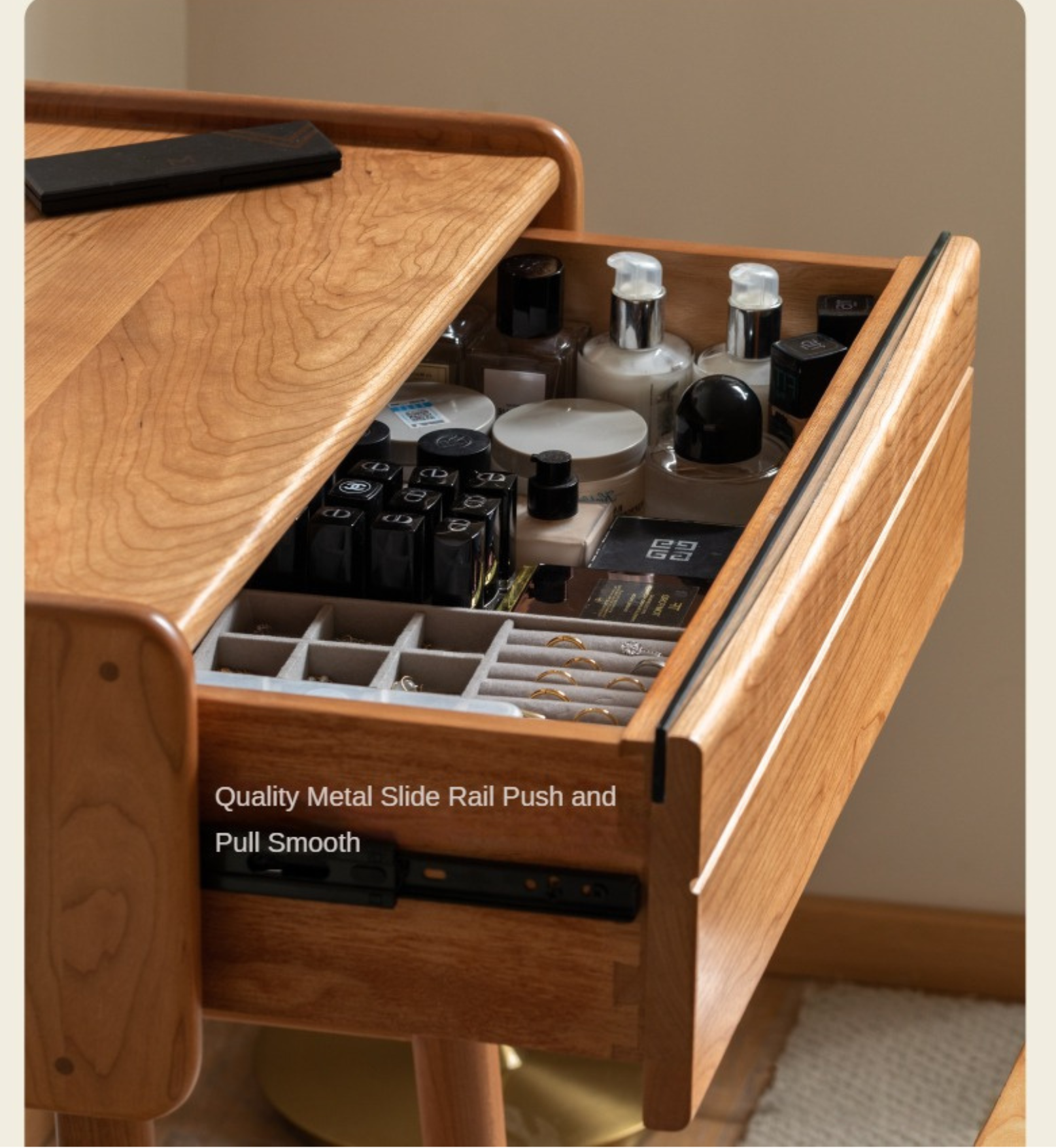 Cherry Solid Wood Small Vanity Table.