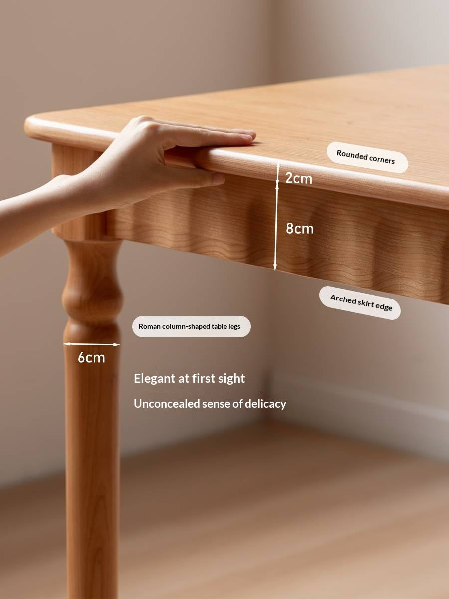 Cherry Solid Wood American Retro Dining Table