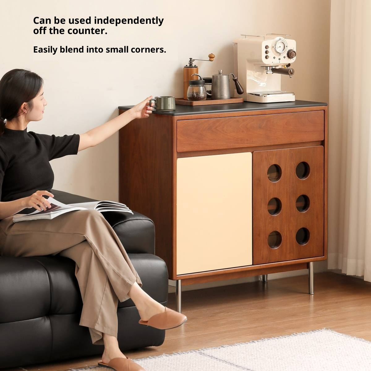 Tulipwood Solid Wood Medieval Style Sideboard