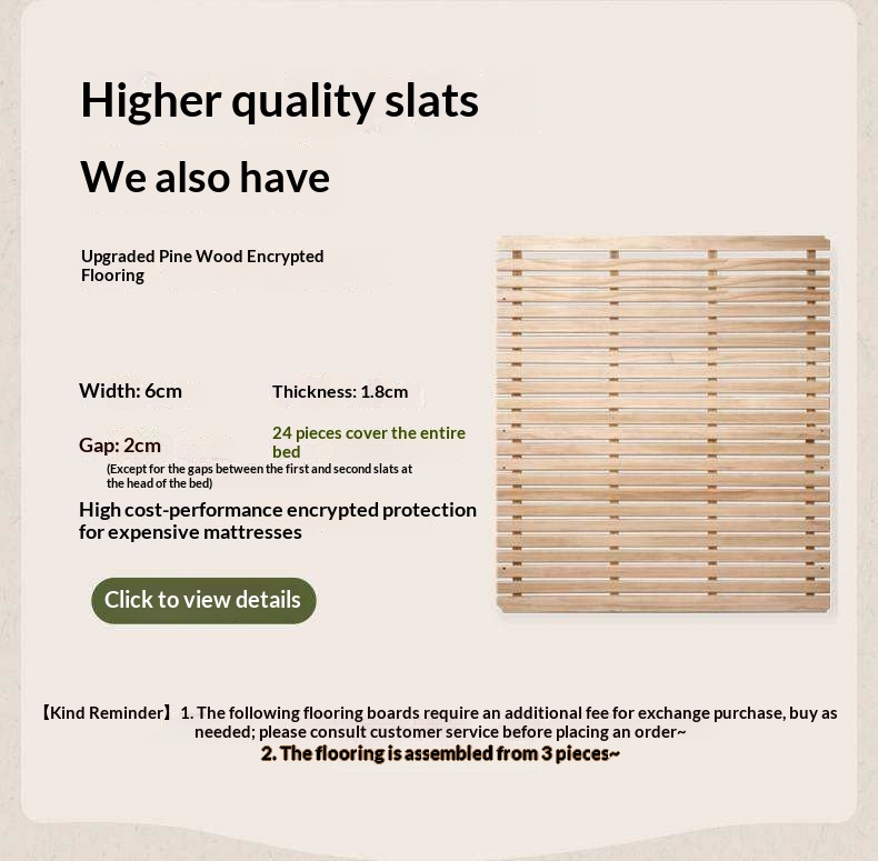 Poplar Solid Wood Bed with French Retro Style and Large Off-the-Floor Box Design