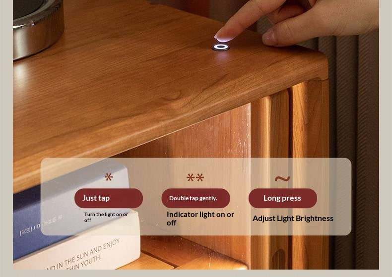 Cherry Solid Wood Mid-range Style Side Cabinet.