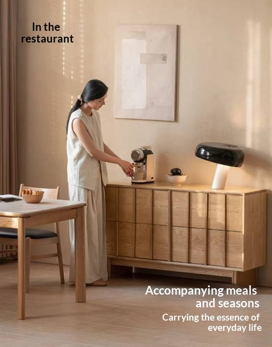 Ash Solid Wood Wabi-sabi Style Four-Drawer Chest