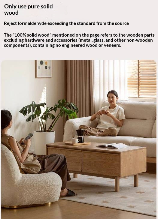 Ash, Oak Solid Wood Solid Wood Coffee Table